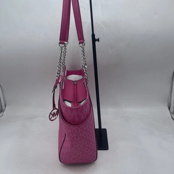 NEW MICHAEL KORS Jet Set Travel Large Tote Fruit Du Dragon Signature Print Model - Picture 7 of 10